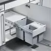 Image de Hailo Tandem 5. poubelle, gris clair. - Poubelle