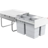 Image de Hailo Tandem 6. poubelle, gris clair. - Poubelle