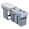 Image de Hailo Poubelle 3666841 TZ Swing Terzett 3x 10 litres Gris clair