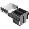 Image de Collecteur de déchets Hailo 3610941 CS Slide Cargo-Soft Short 2x 14 litres gris foncé