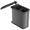 Image de Collecteur de déchets Hailo 3416071 MF Swing Duo 16 litres gris foncé