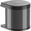 Image de Collecteur de déchets Hailo 3512071 Mono 12 litres gris foncé noir