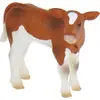 Image de Veau Mona brun/blanc, figurine de jeu
