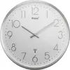 Image de Mebus 19776 Horloge murale radio-pilotée argent/blanc