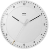 Image de Braun Horloge murale radiofréquence classique blanche / Mouvement silencieux précis / Aiguille des secondes avec effet de flottement (sans tic-tac) / Verre trempé / Diamètre 30 cm