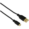 Image de Câble micro-USB, doré, antitorsion, noir, 0,75m - Neuf