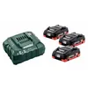 Image de Metabo - Kit De Base 3x Batteries Lihd 18v 4,0 Ah + Chargeur Asc55 En Carton