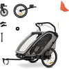 Image de Hauck Remorque à vélo Bike N Walk Duo Light Grey