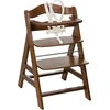 Image de Hauck Alpha+ Chaise haute traditionnelle Siège dur Noyer