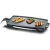Image de Plancha électrique Teppanyaki SEVERIN KG 2397 2200W thermostat réglable plaque fonte antiadhésive 60 x 35 cm Inox brossé/noir - Neuf