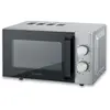 Image de Micro-ondes Severin Solo avec plateau en verre, type "plateau plat" (pour les plats de grande taille), sans plateau tournant, chauffage uniforme, 6 niveaux de puissance, 2 boutons de réglage, 20 litres, 800W, finition mate, couleur noire, en acier inoxydable, modèle MW 9184