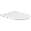 Image de Siège de toilette blanc avec couvercle, compatible avec les toilettes douches