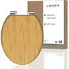 Image de SCHÜTTE Abattant de WC BAMBOU, abattant de WC solide avec fermeture souple, abattant de WC en bois