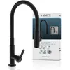 Image de 79586 GLASGOW : Robinet de lavabo, finition noire mate, avec flexible à revêtement souple