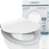 Image de Abattant de WC SCHÜTTE Duroplast SLIM WHITE, Abattant de WC avec fermeture souple et déverrouillage rapide, Abattant de WC en design plat