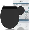 Image de Abattant de WC SCHÜTTE Duroplast SLIM avec fermeture souple noir, couvercle de WC noir en design plat et fermeture rapide