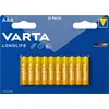 Image de Varta Longlife AAA, Pile à usage unique, AAA, alcaline, 1,5 V, 10 pièce(s), Multicolore