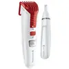 Image de Kit cadeau Remington Barttrimmer MB4122, comprenant un coupe-cheveux et un coupe-poils de nez et d'oreilles (lames en acier inoxydable, 11 réglages de longueur, fonctionne sur piles, inclut 2 piles AAA VARTA). Coupe-barbe