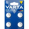 Image de VARTA 06016 101 404 Pile bouton lithium CR2016, 4 pièces