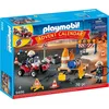 Image de PLAYMOBIL, calendrier de l'avent "Intervention des pompiers sur un chantier", 9486