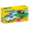 Image de PLAYMOBIL 1.2.3. 70181 Voiture avec remorque pour chevaux