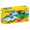 Image de PLAYMOBIL 1 2 3 - 70181 - Cavaliere avec voiture et remorque - Neuf