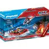 Image de PLAYMOBIL, Intervention des pompiers avec hélicoptère et bateau, City Action, 70335