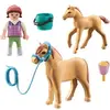 Image de Playmobil Enfant avec Poneys - Set de Jeu Éducatif pour Amoureux des Chevaux - Neuf