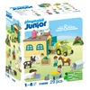 Image de PLAYMOBIL Junior 71656 JUNIOR : Aventure à la ferme avec tracteur, remorque et amis animaux