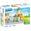 Image de PLAYMOBIL Junior 71703 Aire de jeux avec toboggan géant Comprend cinq personnages, un toboggan et des accessoires - Des 1 an - Neuf