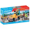 Image de Ensemble PLAYMOBIL 71751 : Ouvriers, rouleau compresseur et signalisation - Neuf