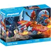 Image de PLAYMOBIL Jeu de construction : Héros Drones Contre Ninja Malfaisant Rouge Rouge One Size