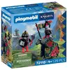 Image de Playmobil Knights 72118 Dragon Knight Leader Set 25 pièces, 2 figurines et cheval blindé, bannière rouge, or/jaune - Neuf
