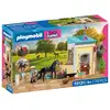 Image de Ensemble écurie PLAYMOBIL I Love Horses 72131 avec maréchal-ferrant, 1 cheval et forge électrique lumineuse Crème/jaune - Neuf