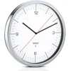 Image de Blomus Crono Funkuhr, horloge murale, horloge, avec cadran, acier inoxydable mat, verre transparent, blanc, Ø 30 cm, 65436
