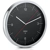 Image de Blomus Crono Funkuhr, horloge murale, horloge, avec cadran, acier inoxydable mat, verre transparent, noir, Ø 30 cm, 65437