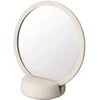 Image de Miroir de courtoisie Blomus SONO, miroir de maquillage, miroir de salle de bains, céramique, silicone, Moonbeam, 69162