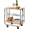 Image de WENKO Chariot de cuisine DELUXE Étagère de service Roulettes Trolley d'appoint pliable