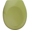 Image de WENKO Siège de WC Bergamo Vert mousse Acier inoxydable Toilettes Lunettes de WC Salle de bains WC visiteurs