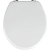 Image de WENKO SIÈGE WC PRIMA blanc Couvercle WC Lunettes MDF Salle de bains Réservoirs de chasse invités