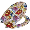 Image de WENKO SIÈGE WC Pop-Art Abaissement automatique Couvercle WC Lunettes Duroplast Comic