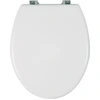 Image de WENKO SIÈGE WC Couvercle de toilettes Couvercle de lunettes Bali blanc Salle de bains