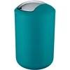 Image de Poubelle Salle De Bain, Petite Poubelle Salle De Bain, Couvercle Basculant, Brasil L, Capacité 6,5l, Plastique Pet Incassable, Ø19,5x31 Cm, Turquoise - Wenko