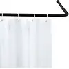 Image de Barre D'Angle Universelle Wenko Tringle Pour Rideau De Douche En L Ou U, Pour Douche Et Baignoire, Aluminium Inoxydable, Jusqu'à 90 X 80 X 90 Cm, Noir
