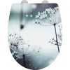Image de WENKO SIÈGE WC POLAR Abaissement automatique Couvercle WC Lunettes fleurs hiver