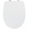Image de Abattant Wc Avec Frein De Chute Tavola Wenko Abattant Wc Clipsable Avec Fixation Inox Technologie 'fix-clip', Design Ovale, Thermoplastique, 36,5x45 Cm, Blanc