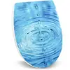 Image de Abattant Wc Original 'goutte D'Eau' Wenko Abattant Wc Avec Frein De Chute, Fixation Simple Et Rapide En Inox Flix-clip, Duro Plast, 46,5x38,5x6 Cm, Bleu