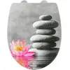 Image de Wenko - Lunette Wc Water Lily 36,5 X 45 Cm Relief Multicolore Abattant Wc En Thermoplast Avec Easy Close Et Fix Clip Pour Un Confort Optimal Et Une Hygiène Parfaite Dans Votre Salle De Bain