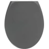 Image de WENKO Premium Siège de WC Samos Gris Abaissement automatique WC Salle de bain WC visiteurs