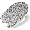 Image de Abattant Wc Wenko Terrazzo 36,5 Cm Multicolore En Thermoplast Avec Frein De Chute Surface Brillante Fixation Hygiénique En Inox Installation Facile Capacité 350 Kg Pour Votre Salle De Bain